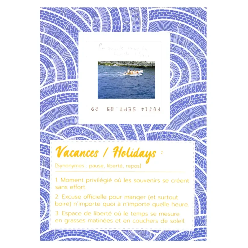 carte postale vacances en bateau