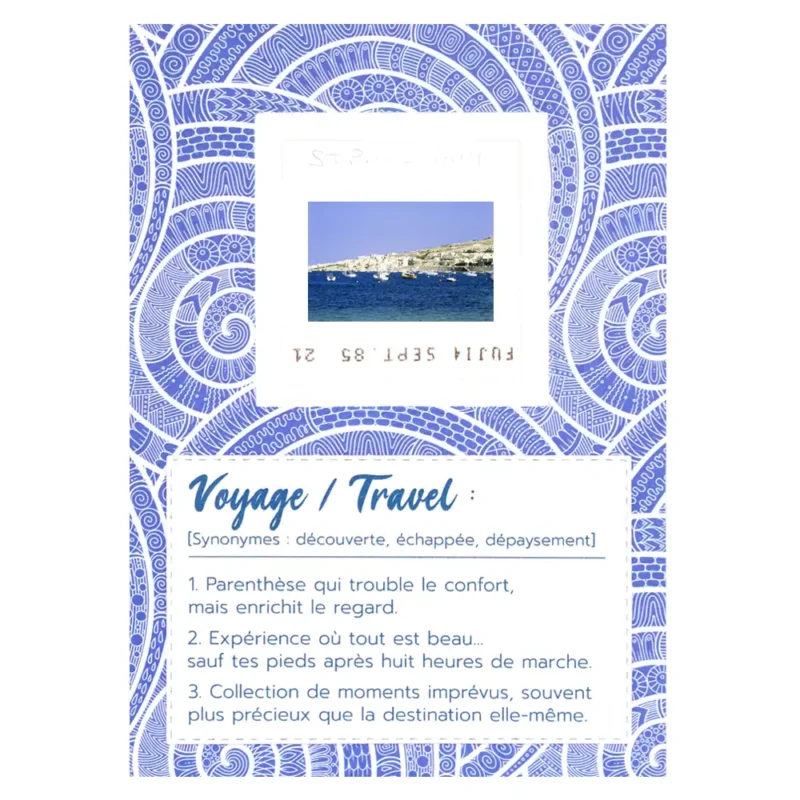 carte de voyage ambiance marine