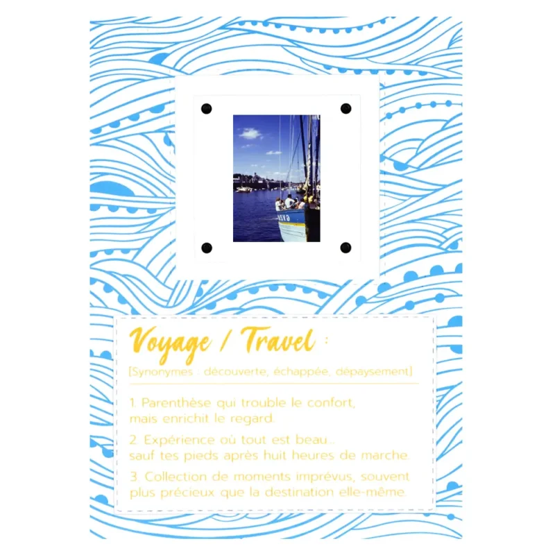 carte postale de voyage sur un bateau