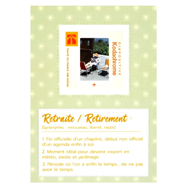 carte postale pour souhaiter un départ à la retraite