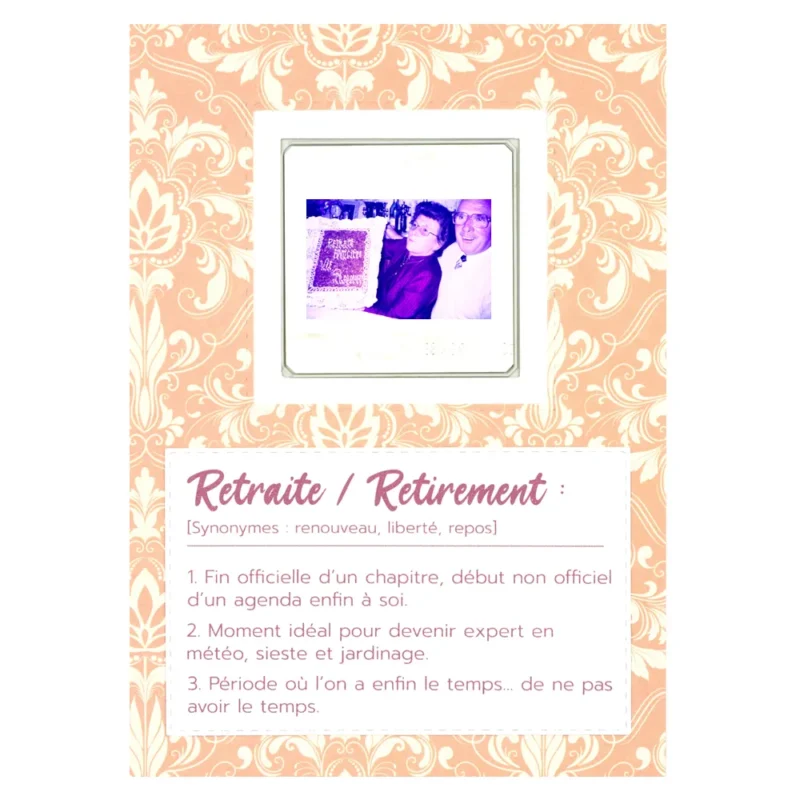 carte pour départ retraite citation gateau