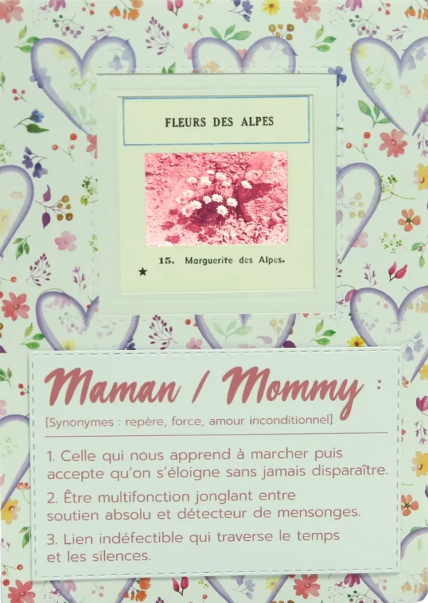 Carte marguerite des Alpes pour fêter les mamans avec une touche de poésie