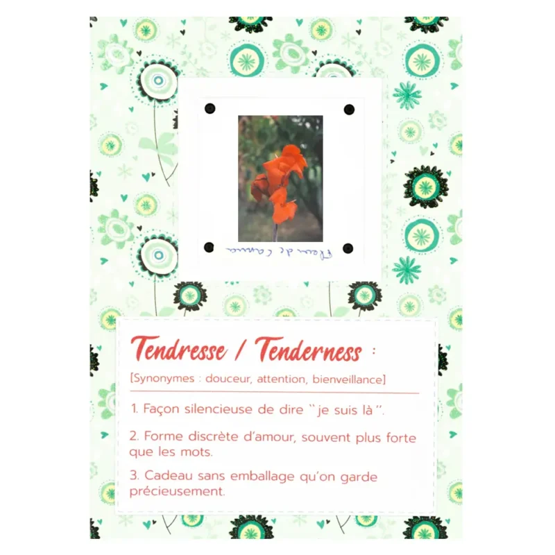 carte tendresse fleur de canna