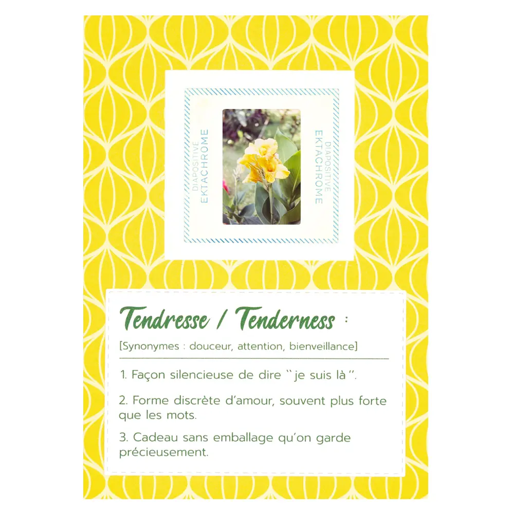 carte tendresse originale jaune