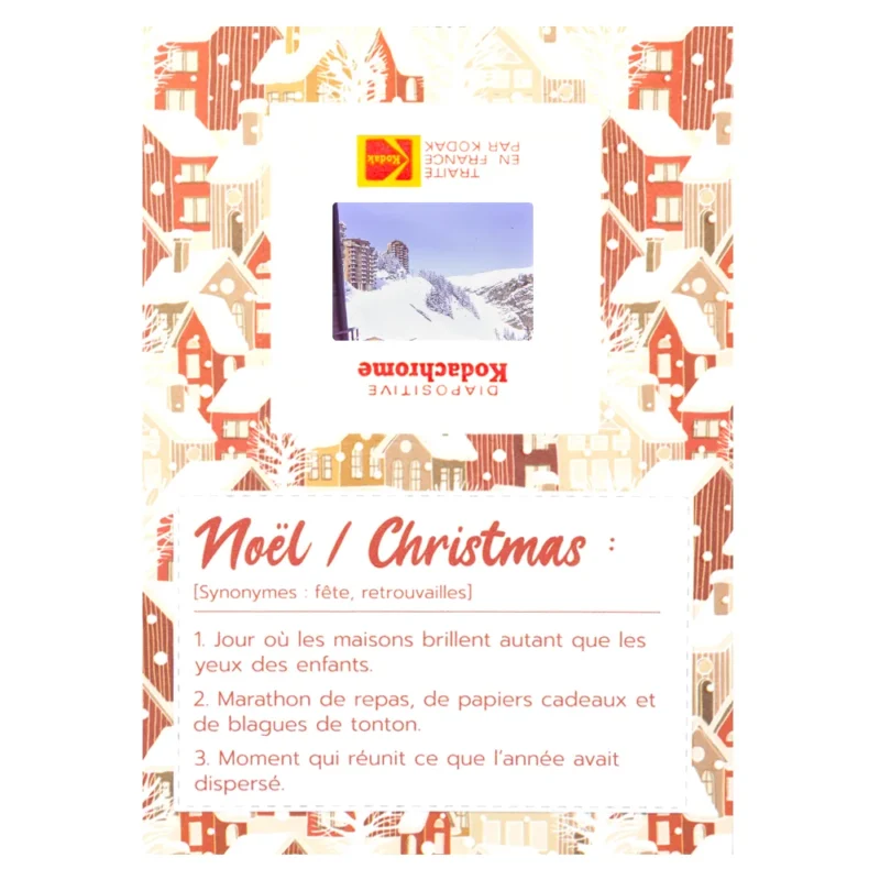 carte noël originale vacances montagnes