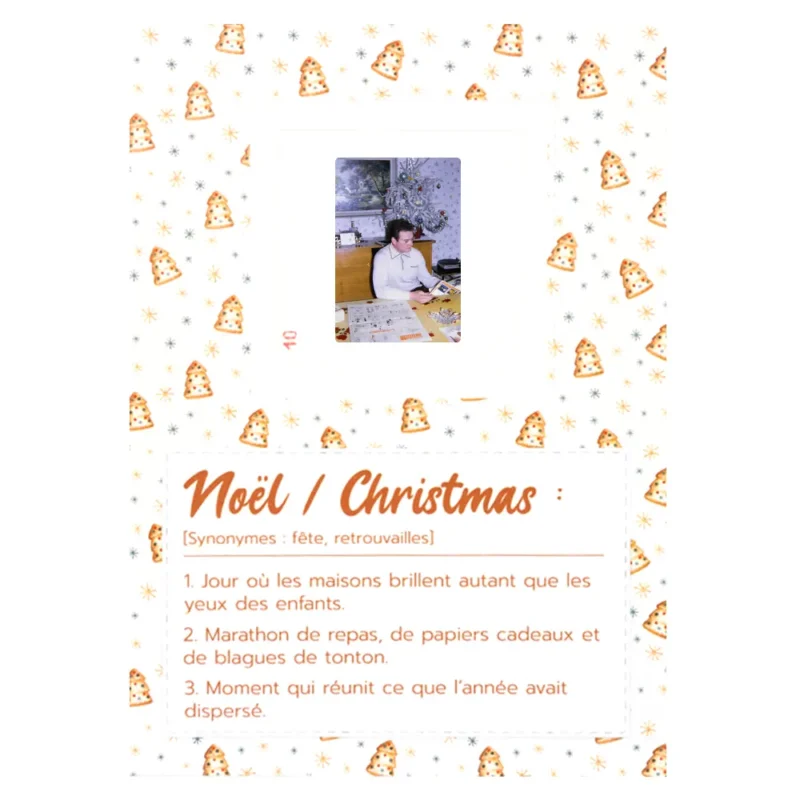 carte joyeux noël originale sapin et sablés