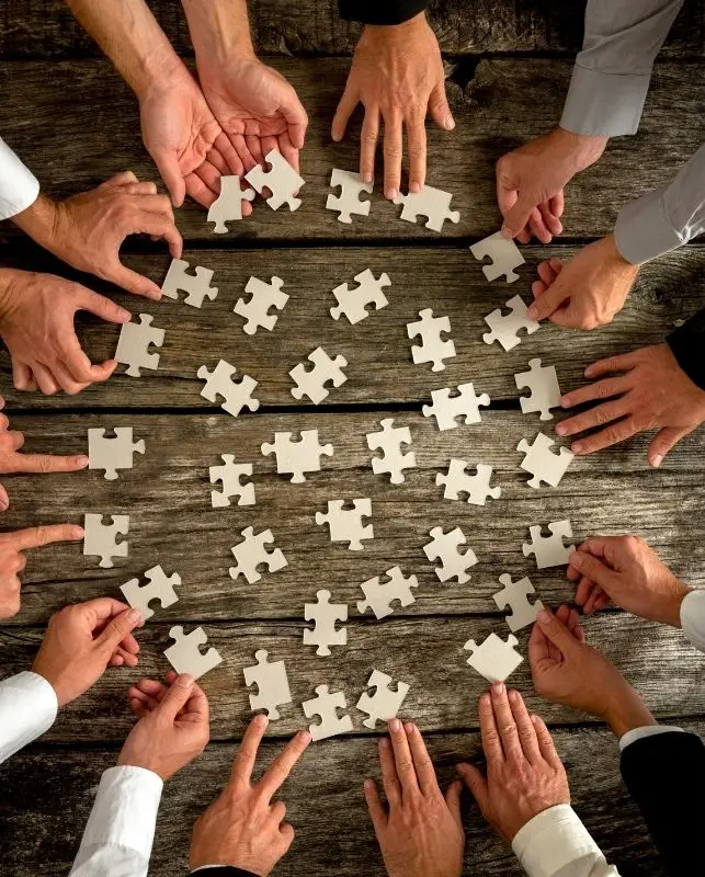 puzzle en famille à Noël