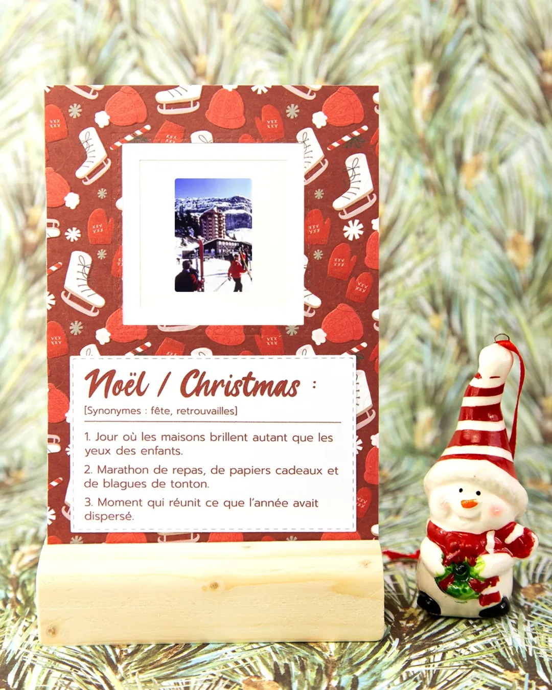 cadeau de table carte de Noël slide up