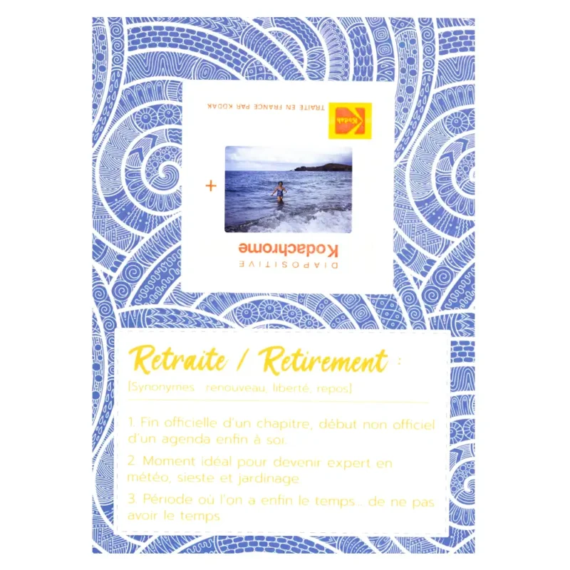 carte originale vive la retraite ambiance marine